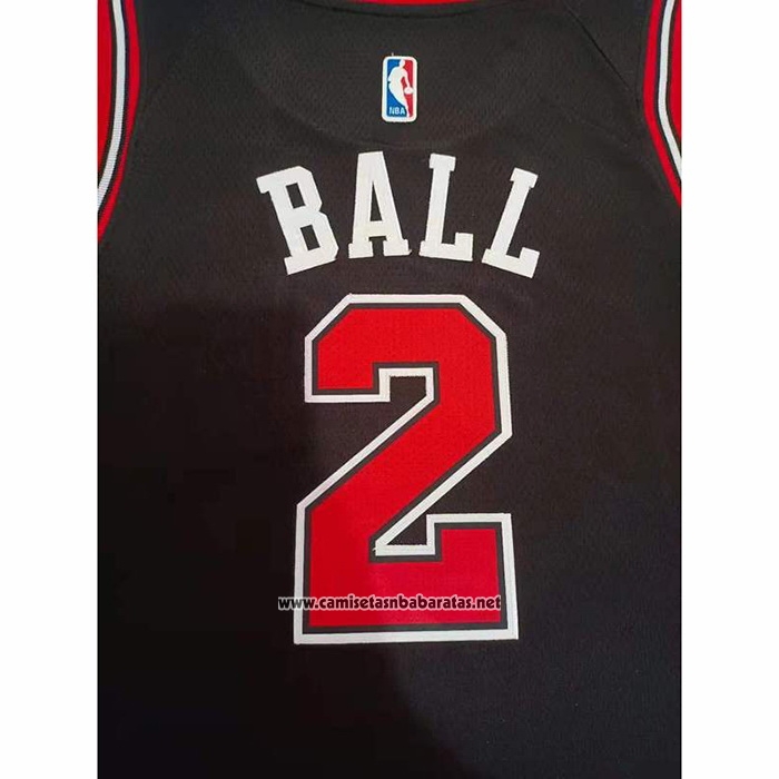 Camiseta Chicago Bulls Lonzo Ball #2 Statement 2021 Negro